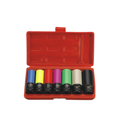 7-PC 1/2"Dr. Deep 6PT Impact Socket Set (CRV) (ASK-011)
